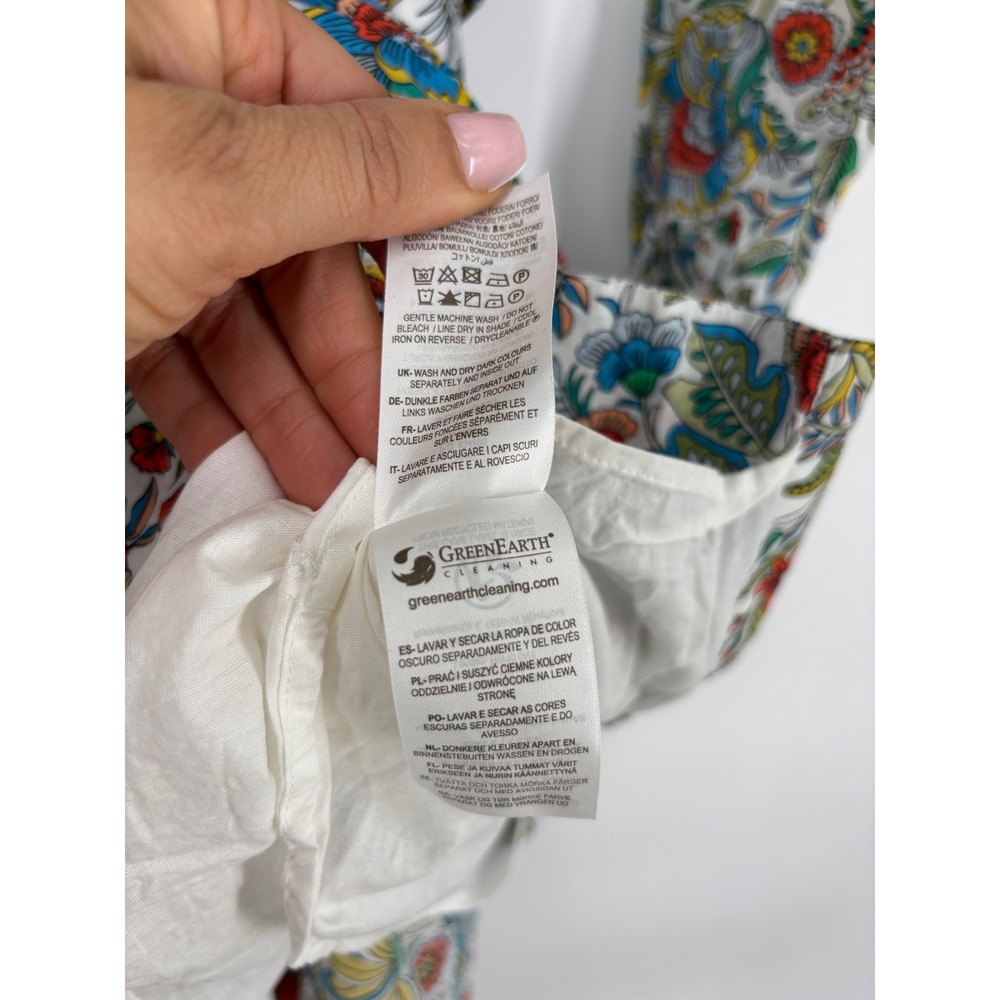 Boden Women Floral Fruit Print Shirt Dress US 10R White Strawberry Lemon Cotton - Picture 10 of 11